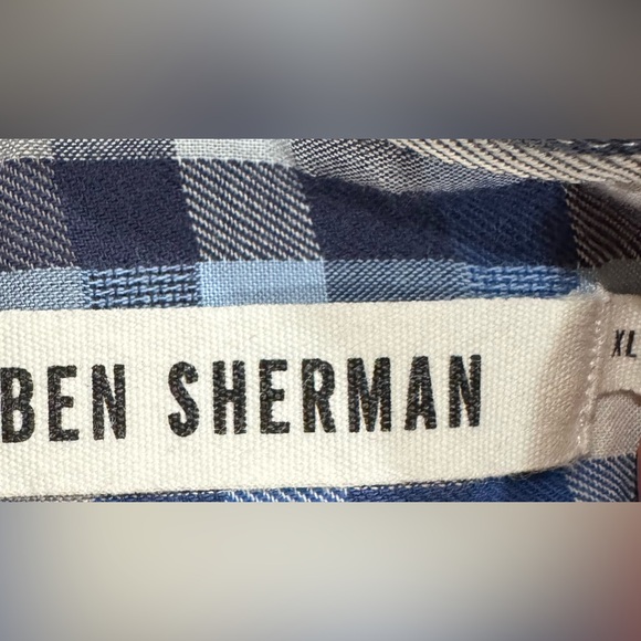 Ben Sherman Men's Plaid Shirt - Green, Yellow, and Blue XL - Picture 5 of 7